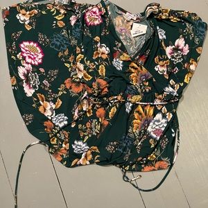 New with tags Hunter green florals maxi dress 1XL